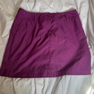 Adidas Ladies sz 8 Tennis Golf Pickleball skort stretch Zipper Purple Geometric